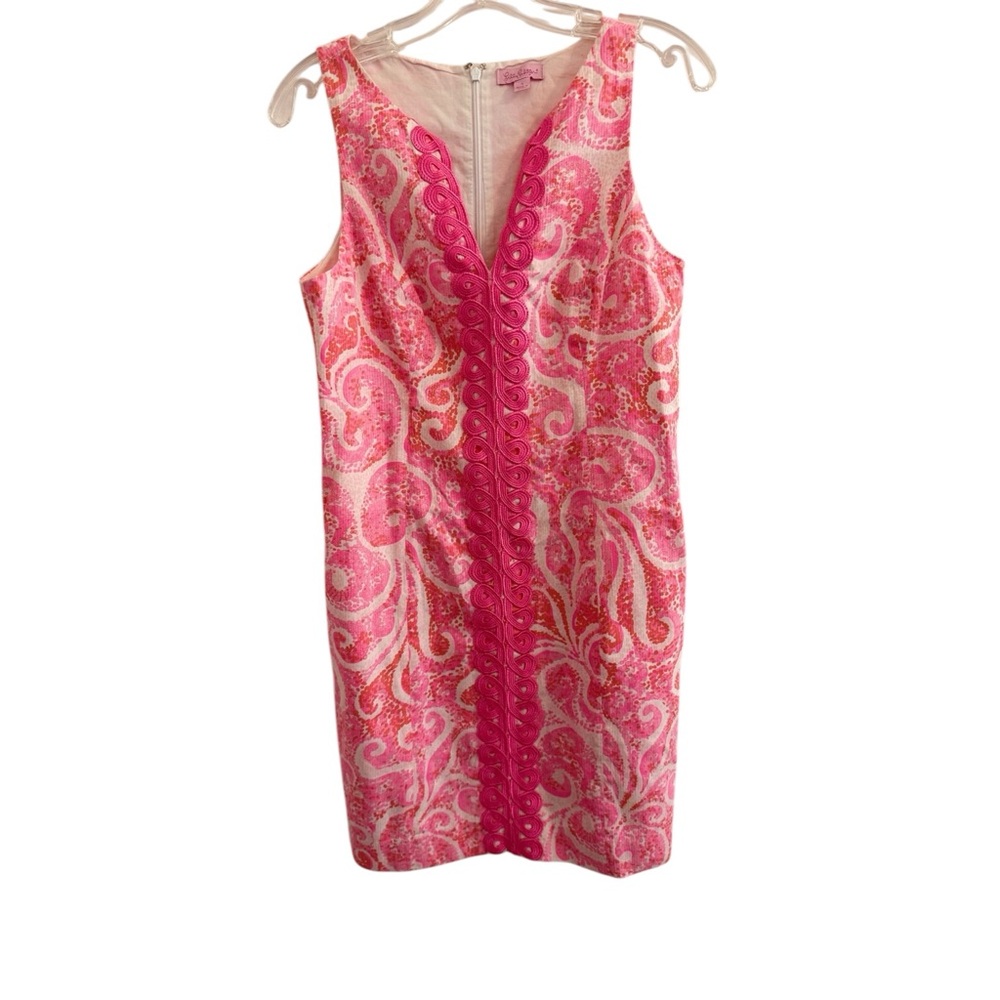 Lilly Pulitzer Ryder Pink Paisley Sleeveless Dress Size 4